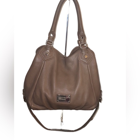 Marc by Marc Jacobs Classic Q Francesca Taupe Pebbled Leather Tote Hobo - Picture 1 of 16